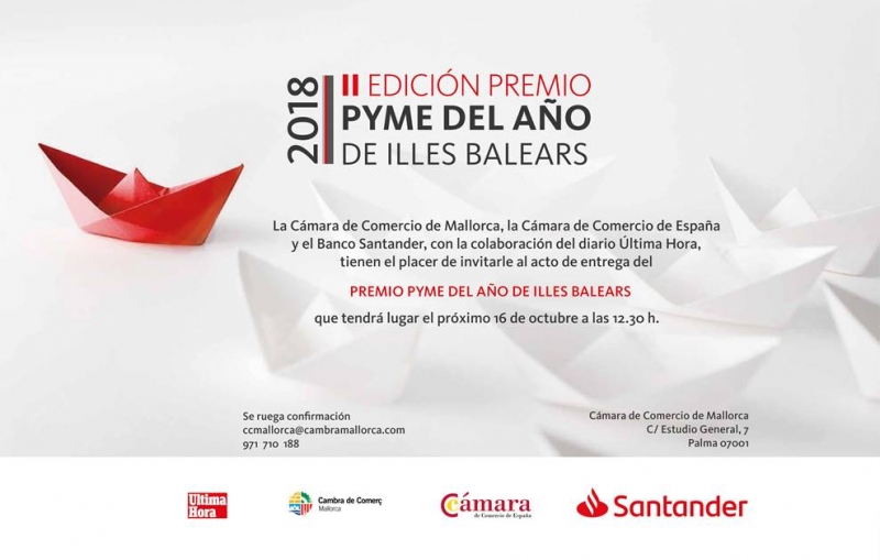 14 empresas candidatas al Premio Pyme del Año 2018 de Mallorca